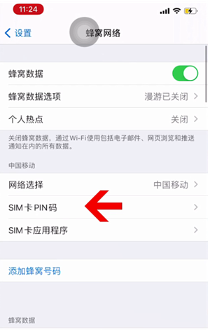 相山苹果14维修网分享如何给iPhone14的SIM卡设置密码 