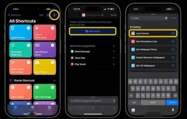 相山苹果14锁屏维修店分享iPhone14升级iOS16.4后如何创建锁屏快捷方式 